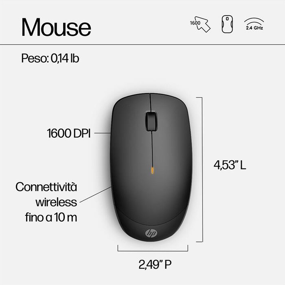 Immagine del prodotto HP - COMBO TASTIERA E MOUSE HP 230-Nero