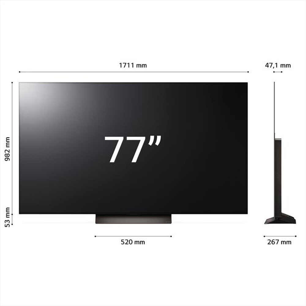 "LG - Smart TV OLED UHD 4K 77\" OLED77C44LA-Marrone"