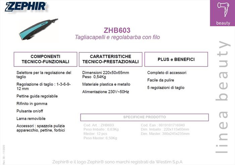 "ZEPHIR - ZHB603"