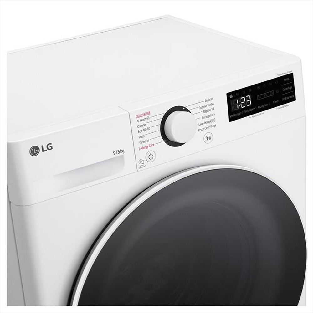 "LG - Lavasciuga AI DD D2R5S09TSWW 9/5 Kg Classe E-Bianca"