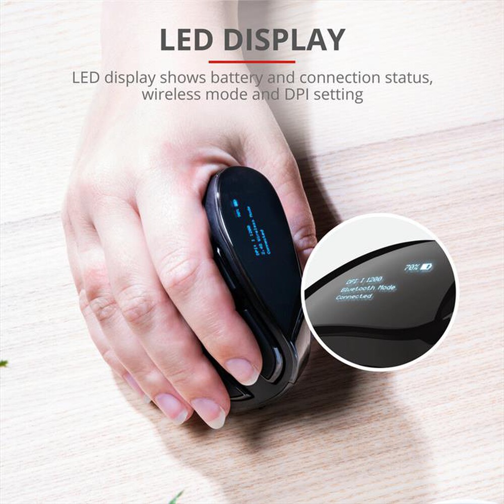 "TRUST - VOXX ERGONOMIC RECHARGEABLE MOUSE-Black"