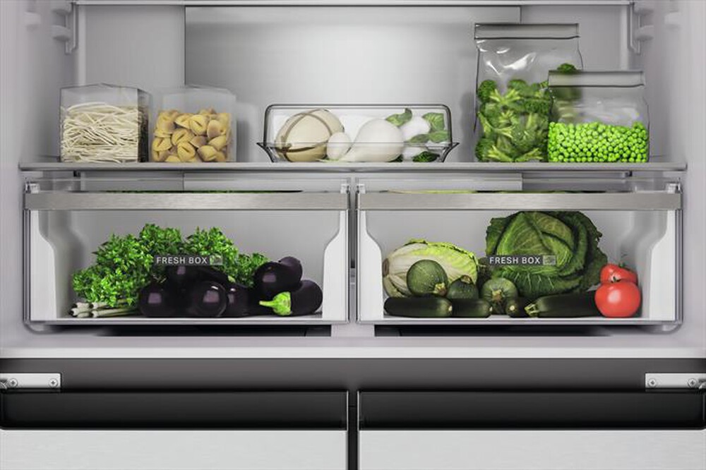 "WHIRLPOOL - Frigorifero side by side WQ9 U3L EF Classe D 594lt-Acciaio inossidabile"