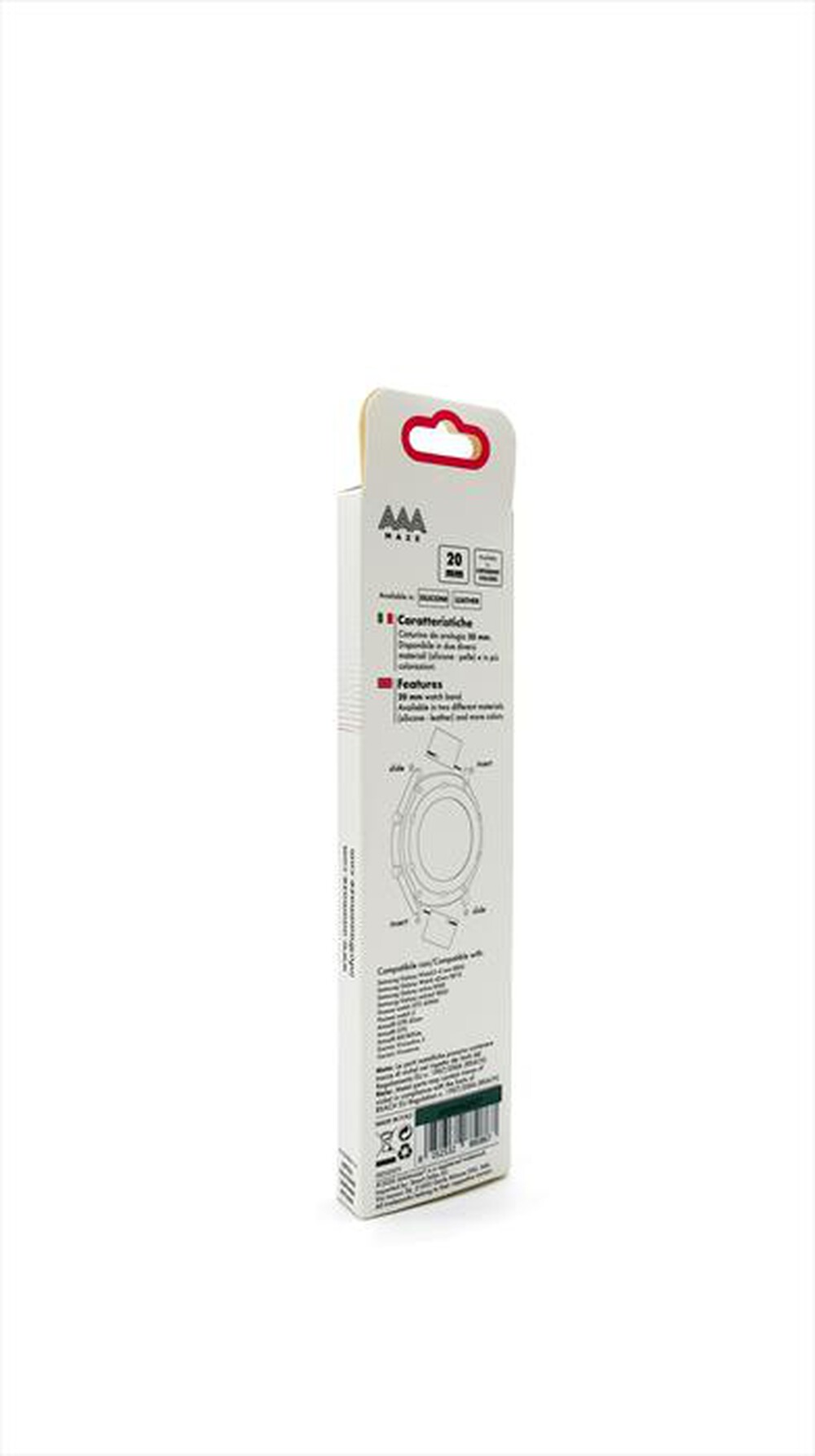 "AAAMAZE - CINTURINO IN SILICONE 20 MM SPORT VERDE-Verde"