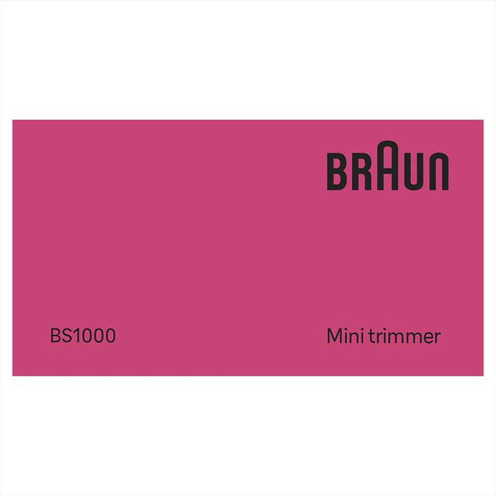 Immagine del prodotto BRAUN - Mini rifinitore corpo BS1000-Bianco