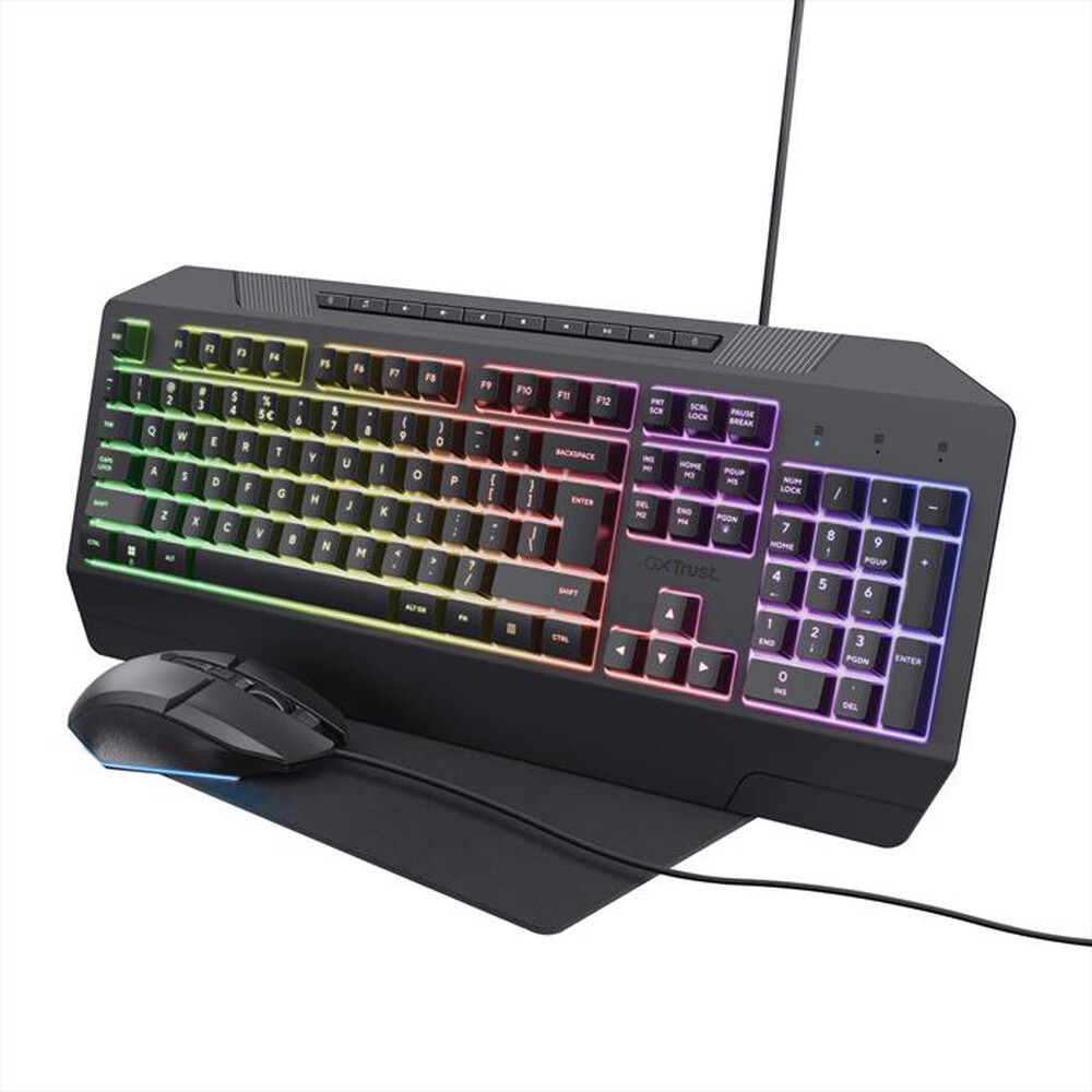 "TRUST - Tastiera + Mouse GXT791 3-IN-1 BUNDLE IT-Black"