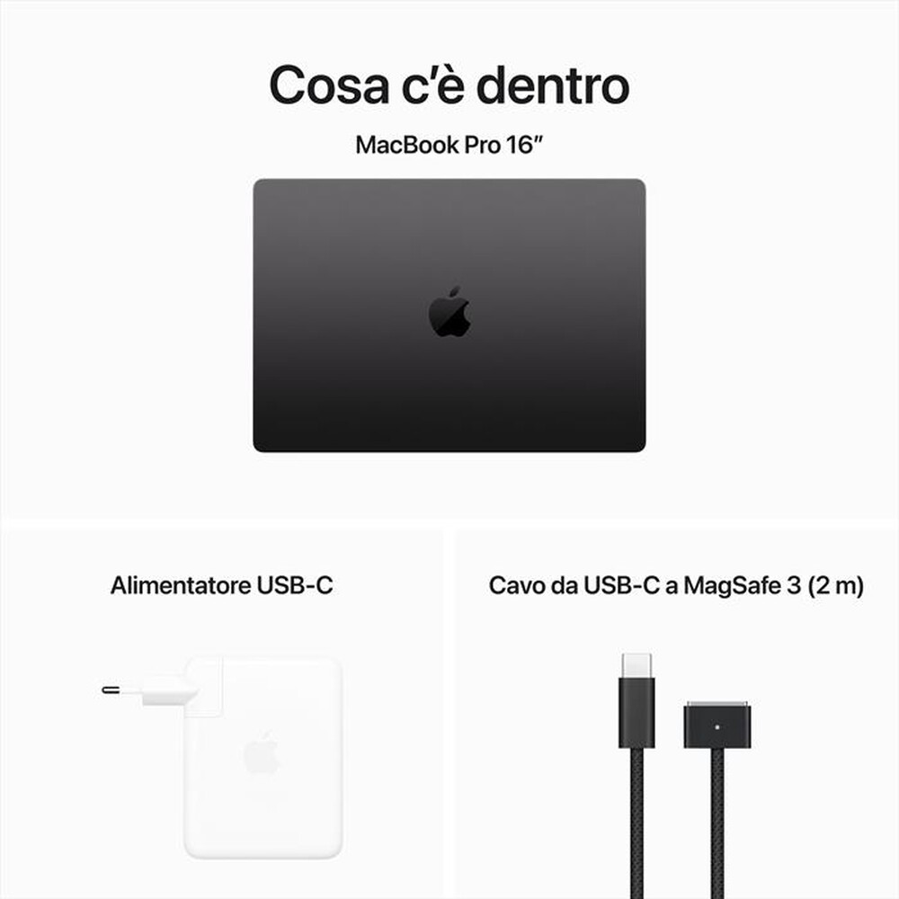 "APPLE - MACBOOK PRO 16'' M3 PRO CORE 12 CPU 18 GPU 18GB-Nero Spaziale"