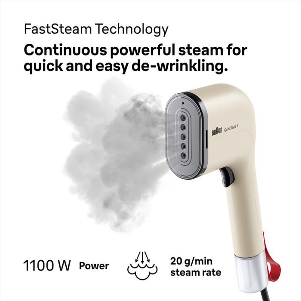 Immagine del prodotto BRAUN - STIRATORE VERTICALE QUICKSTYLE 3 GS3012BG-BEIGE