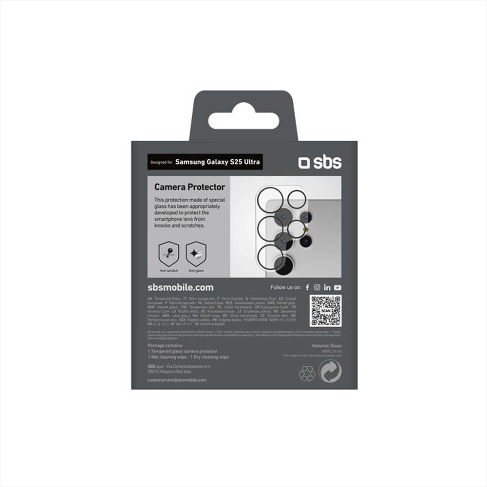 Immagine del prodotto SBS - Camera glass per Samsung S25 Ultra-Trasparente