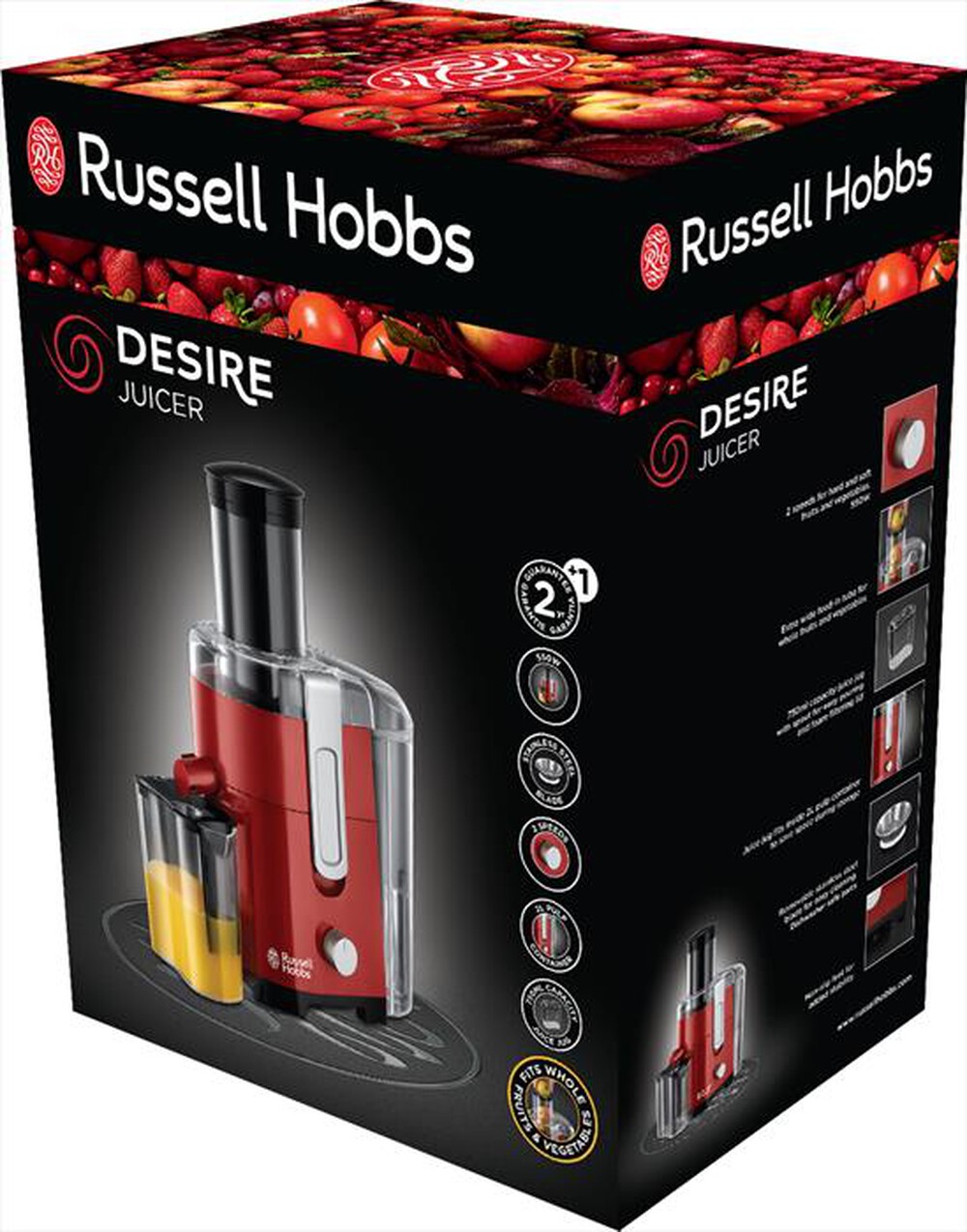 "RUSSELL HOBBS - Centrifuga 24740-56-nero/rosso"