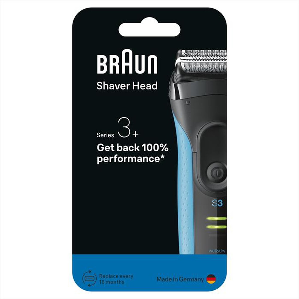 Immagine del prodotto BRAUN - Series 3+ Testina di Ricambio Per Rasoio Elettrico-NERO