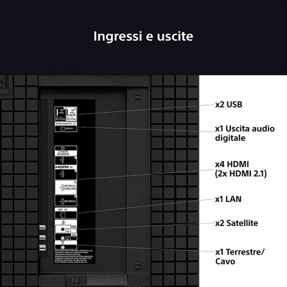 Immagine del prodotto SONY - SMART TV BRAVIA XR QD-OLED 4K 65" K65XR8M25BP.CEI-Nero