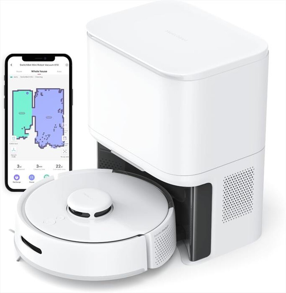 Immagine del prodotto SWITCHBOT - MINI ROBOT VACUUM K10+-BIANCO