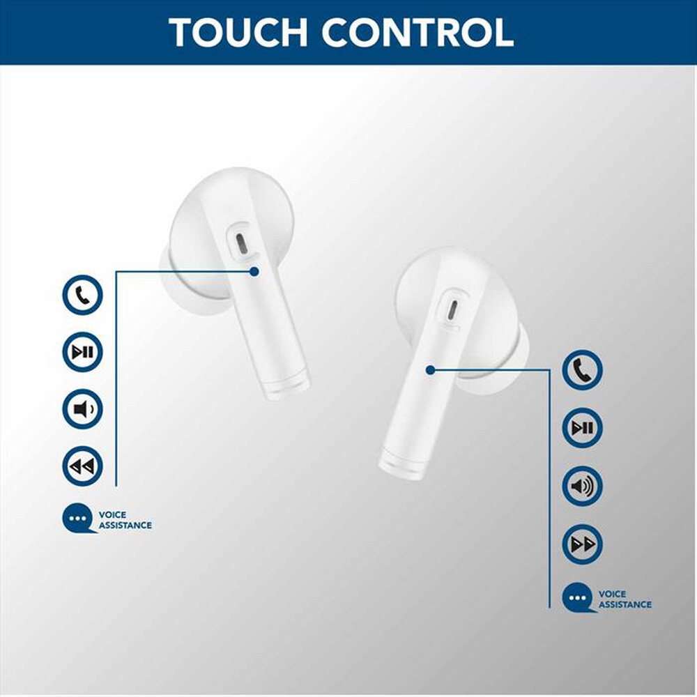 Immagine del prodotto CELLULARLINE - Auricolare bluetooth BTKEYPROTWSW-Bianco