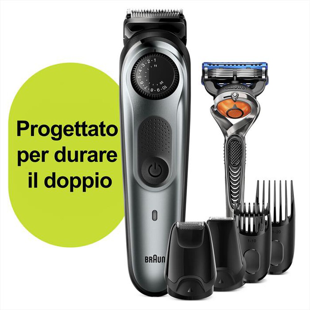 "BRAUN - Regolabarba BT7220-Argento"
