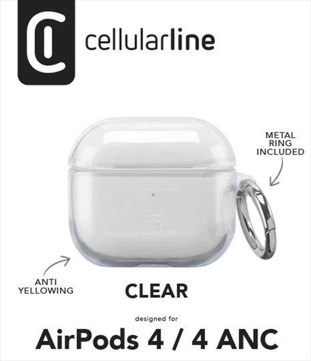 Immagine del prodotto CELLULARLINE - Custodia CLEAR AIRPODS 1&2, AIRPODS 3, AIRPODS PRO-Transparent