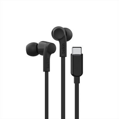 BELKIN - USB-C EARBUDS W/ ADJUSTABLE VOLUME LIMITER-Nero,  BELKIN - USB-C EARBUDS W/ ADJUSTABLE VOLUME LIMITER-Nero