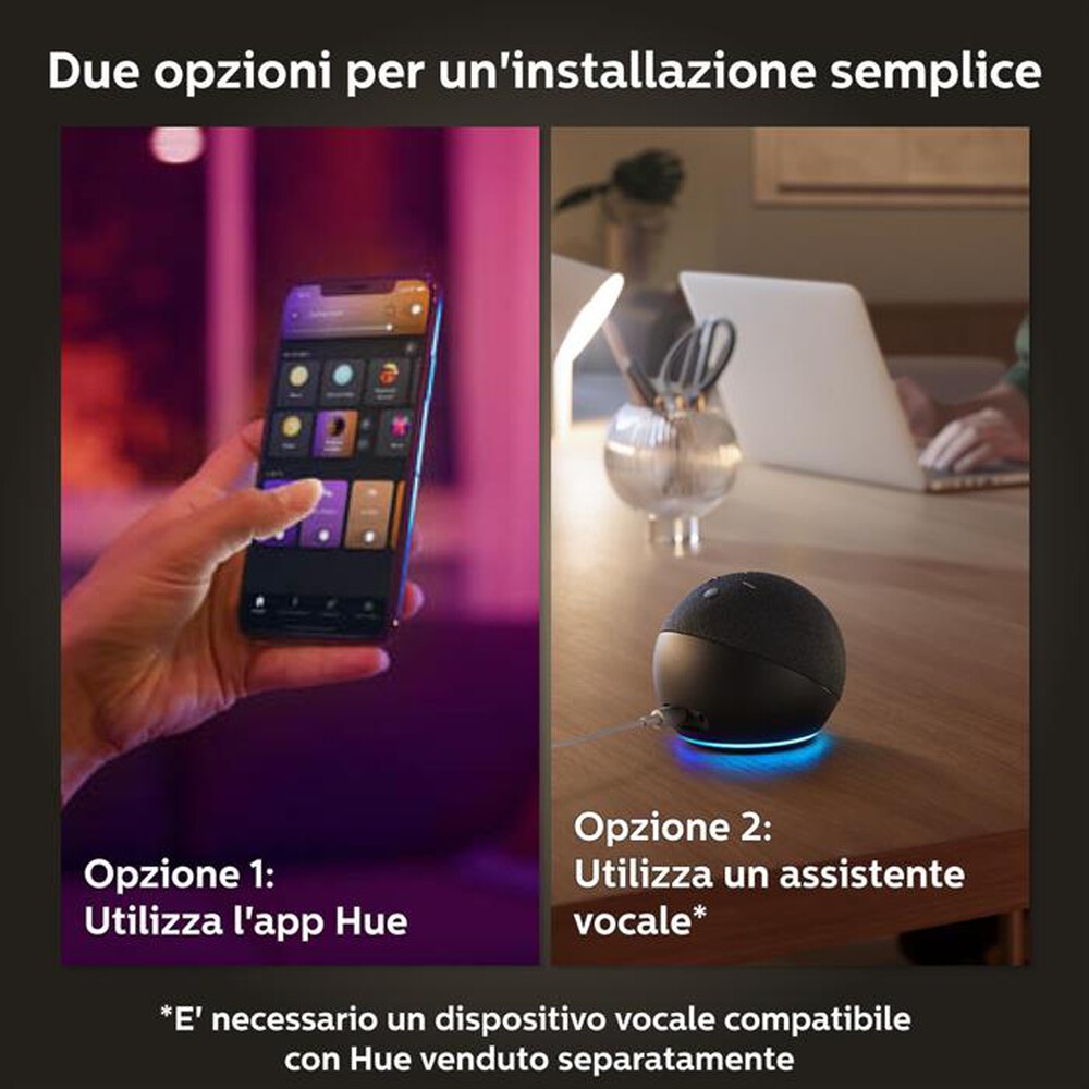 "PHILIPS - HUE WHITE AND COLOR AMBIANCE 4X LAMPADINE E27 60W-Multicolore"
