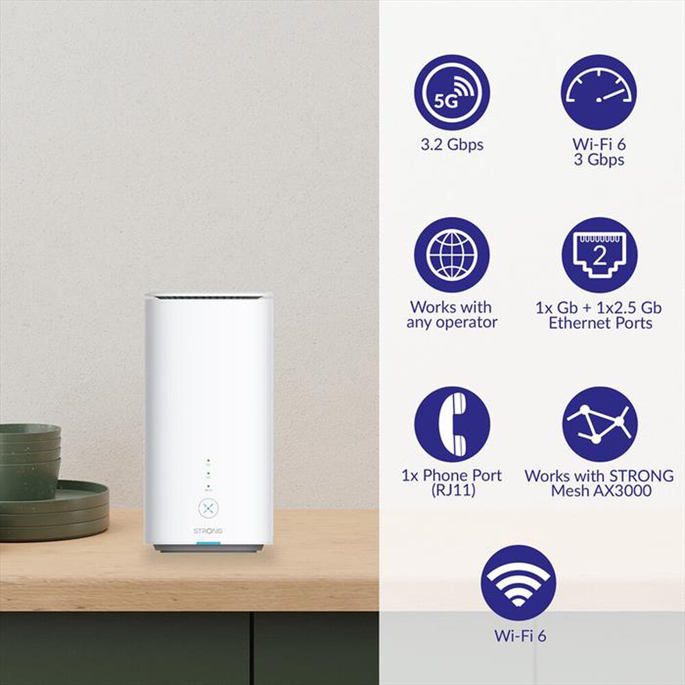 Immagine del prodotto STRONG - Router 5GROUTERAX3000-BIANCO