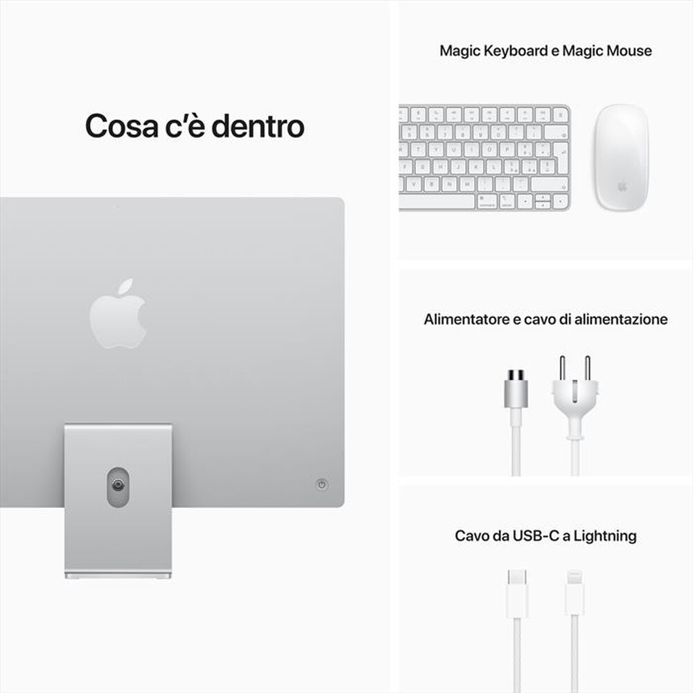 "APPLE - CTO iMac 24\" display Retina 4,5K M1 256 2021-Silver"