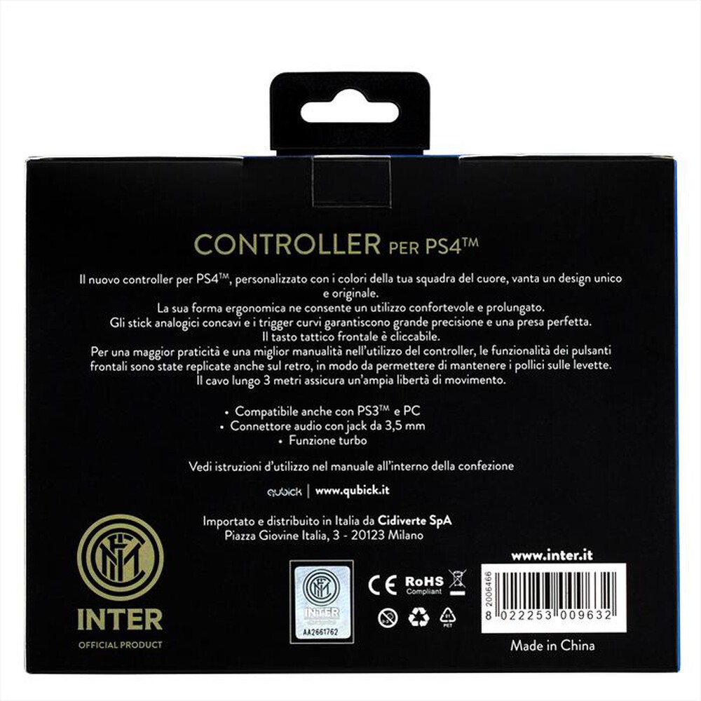 "QUBICK - CONTROLLER PER PS4 INTER"