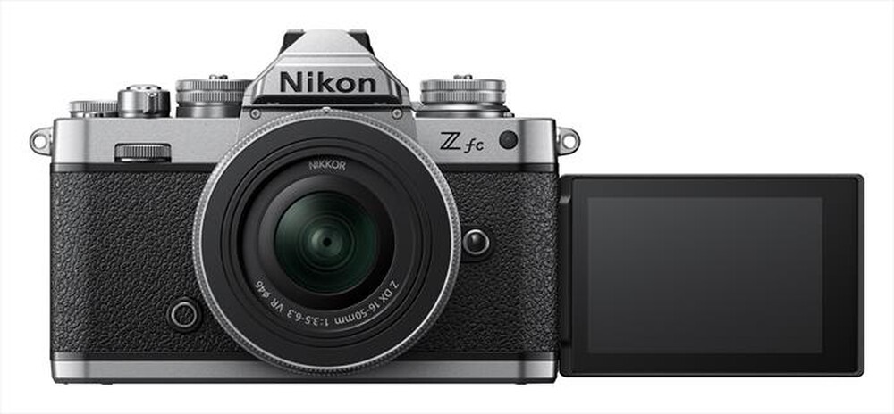 "NIKON - Z FC + Z DX 16-50 VR + SD 64GB-Argento"