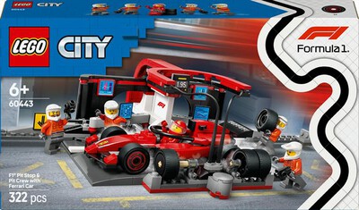LEGO - CITY F1 Pitstop e meccanici con Ferrari F1® 60443