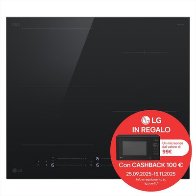 LG - Piano cottura induzione CBIZ2435B 59 cm-Nero Schott
