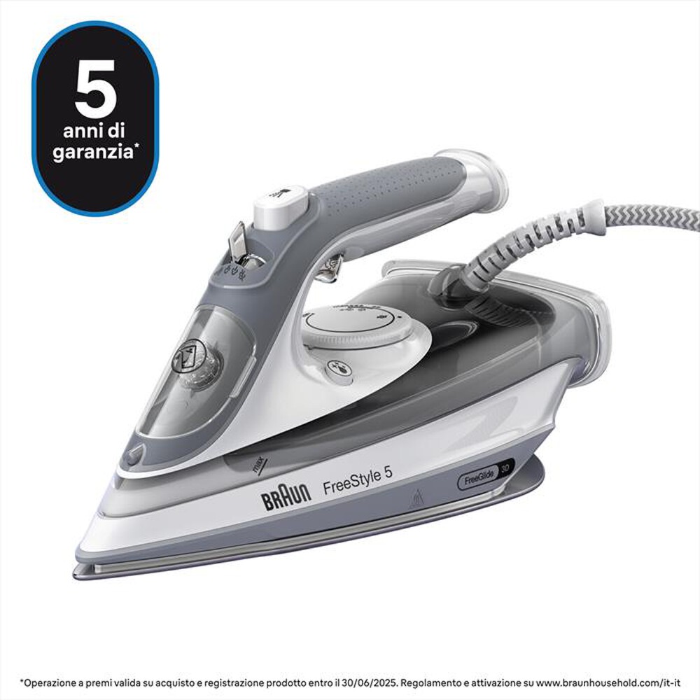 "BRAUN - Ferro da stiro a vapore TEXSTYLE 5 SI5078GY-Grigio"