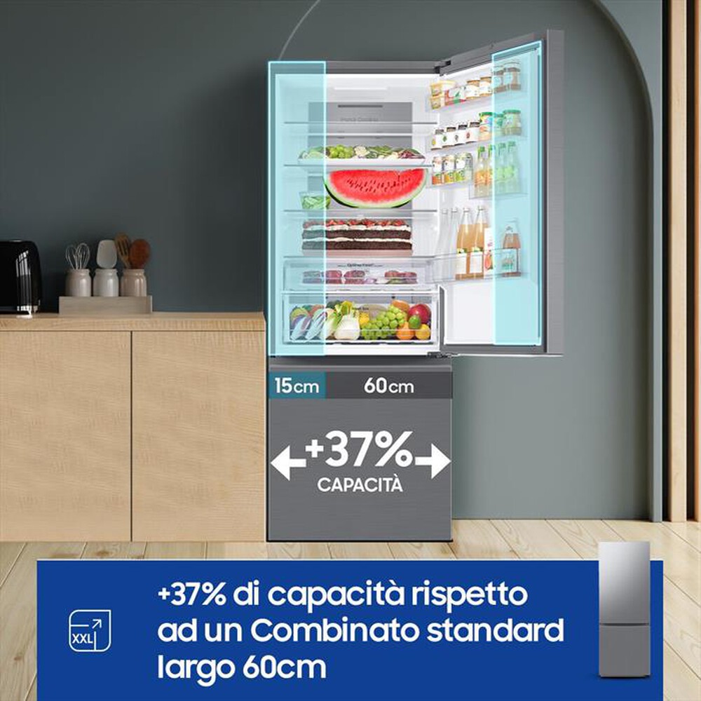 "SAMSUNG - Frigorifero combinato RB53DG703DS9EF ClasseD 538lt-METAL INOX"