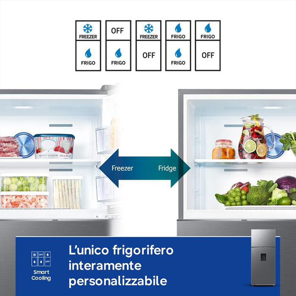 Immagine del prodotto SAMSUNG - Frigorifero 2 porte RT53DG7B14S9EF Classe E 528 lt-Metal Inox