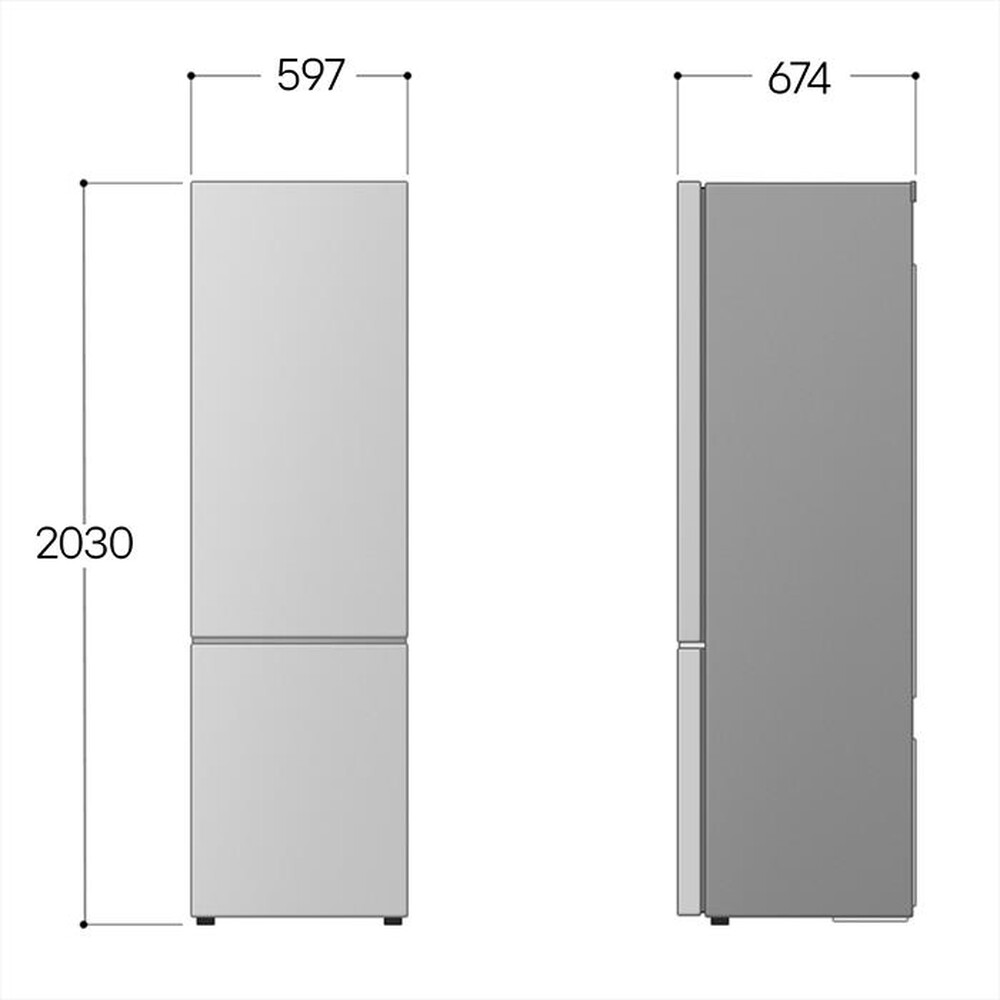 Immagine del prodotto LG - Frigorifero combinato GBBW726AMB Classe A 465lt-Argento