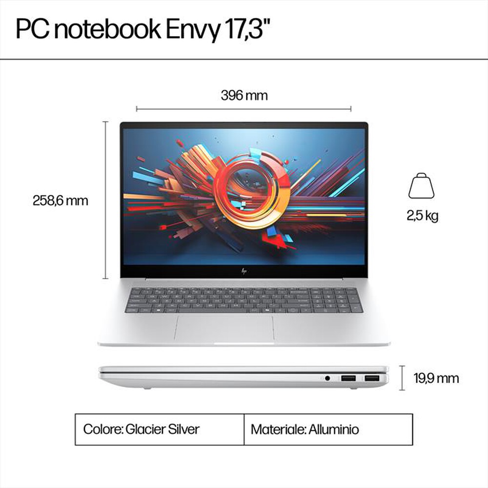 Immagine del prodotto HP - Laptop ENVY 17-DA0003NL-Glacier Silver