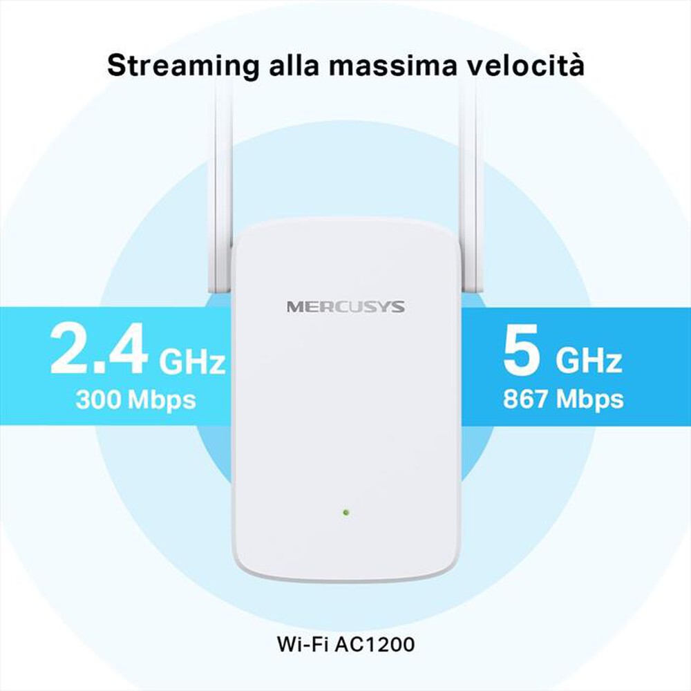 Immagine del prodotto MERCUSYS - AC1200 WI-FI RANGE EXTENDER-bianco