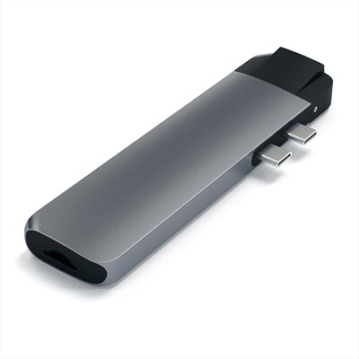 SATECHI - PRO HUB USB-C CON ETHERNET + HDMI 4K-grigio