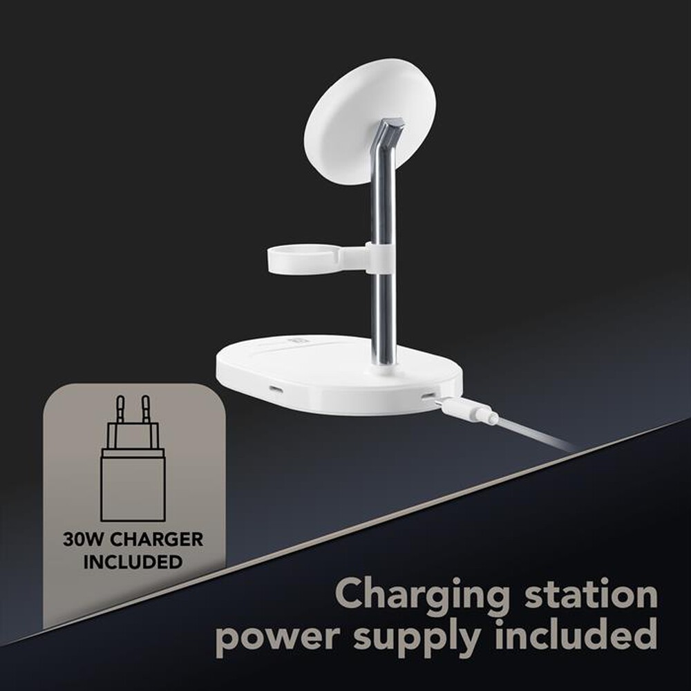 Immagine del prodotto CELLULARLINE - Station di ricarica wireless magnetica MAG TRIO-Bianco
