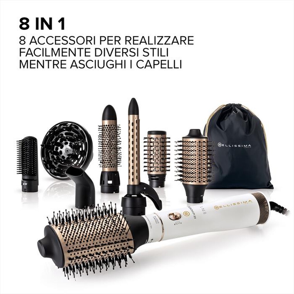 Immagine del prodotto BELLISSIMA IMETEC - MODELLATORE AD ARIA CALDA AIR WONDER-Oro, Bianco