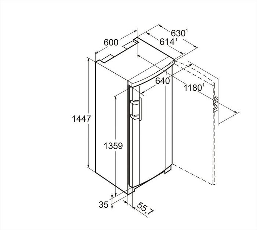 "LIEBHERR - Congelatore verticale GNP 1913-22 Classe F 187 lt-Bianco"
