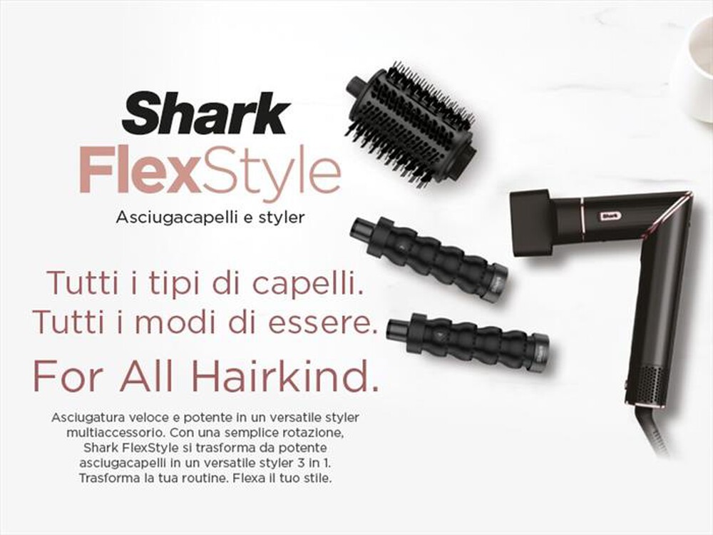 Immagine del prodotto SHARK - STYLER E ASCIUGACAPELLI FLEXSTYLE-Nero e Rosa Gold