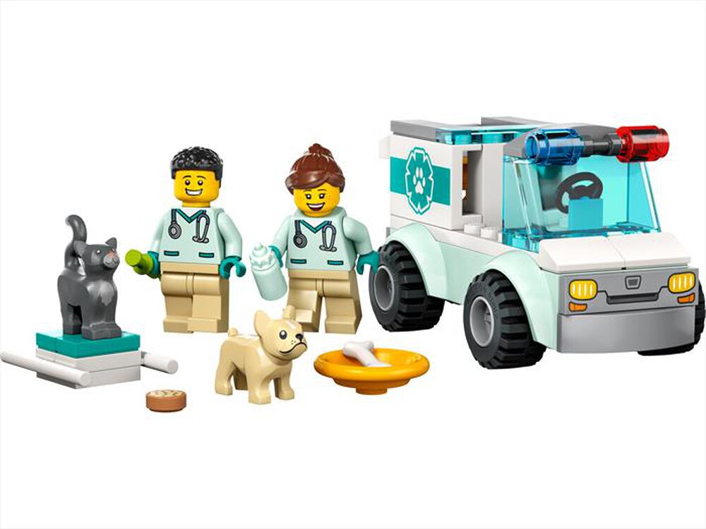 "LEGO - CITY FURGONCINO DI SOCCORSO DEL VETERINARIO -60382-Multicolore"
