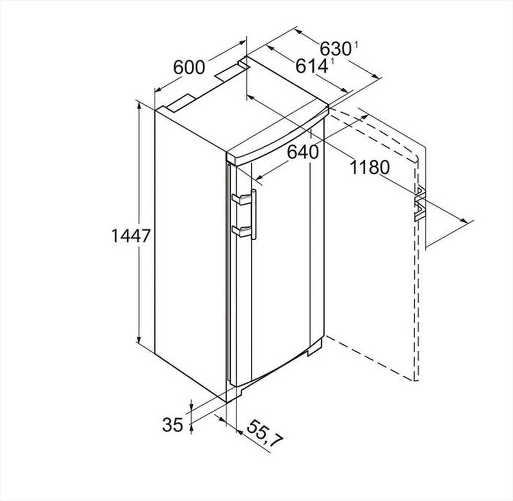 Immagine del prodotto LIEBHERR - Congelatore verticale GNP 2303-22 Classe F 226 lt-Bianco