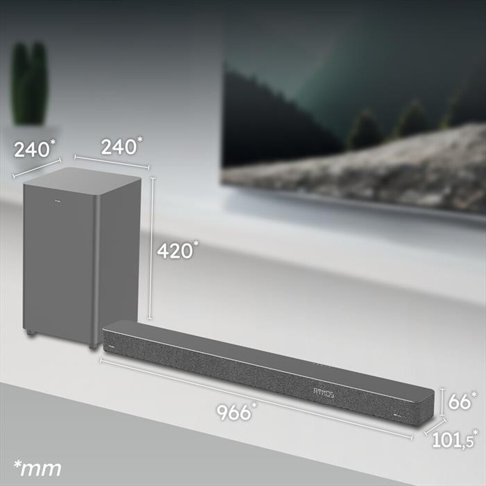 Immagine del prodotto HAIER - Soundbar HSD310S5 3.1-Nero, Grigio