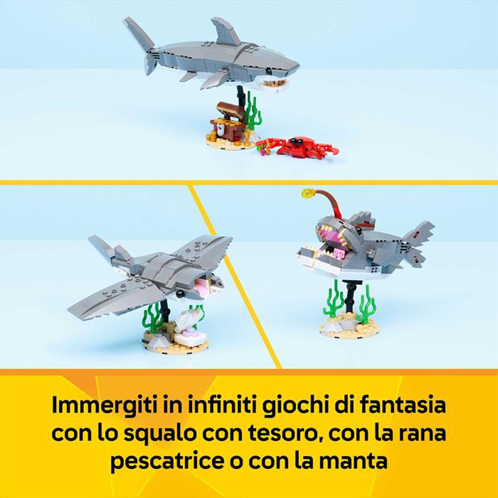 Immagine del prodotto LEGO - CREATOR 3IN1 Squalo con scrigno del tesoro - 31381