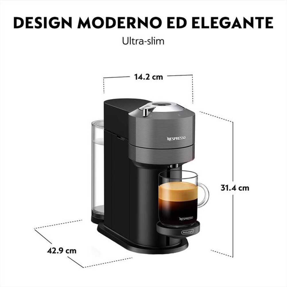 "DE LONGHI - VERTUO NEXT NESPRESSO ENV120.GY MACCHINA CAFFÈ-Dark grey"