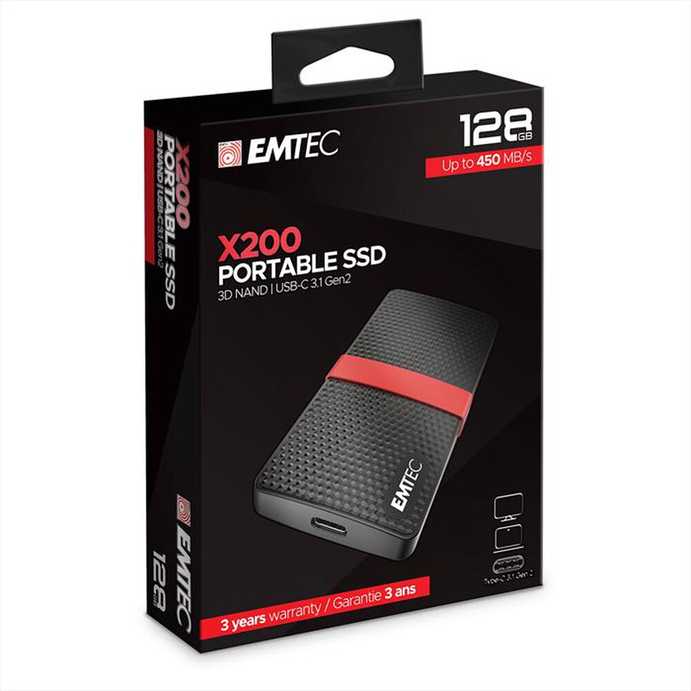 "EMTEC - SSD 3.1 GEN1 POWER PLUS X200 SATA3-Nero/Rosso"