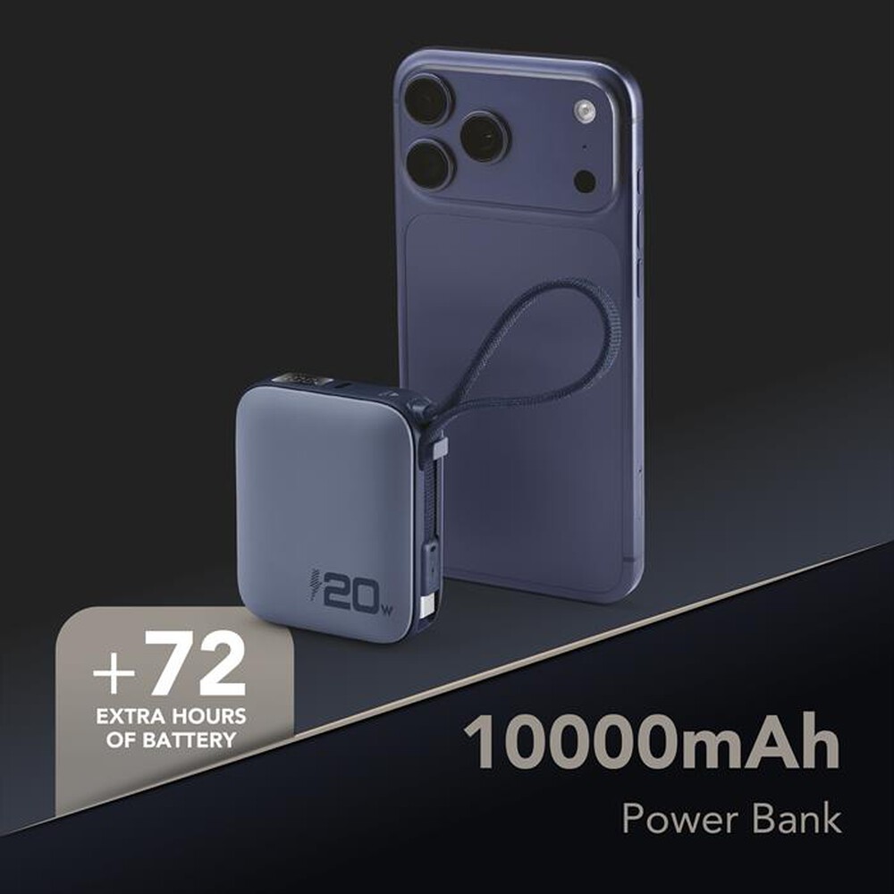 Immagine del prodotto CELLULARLINE - POWER BANK POCKET 10000 MAH 20W PORTA USB-C BLU-Blu