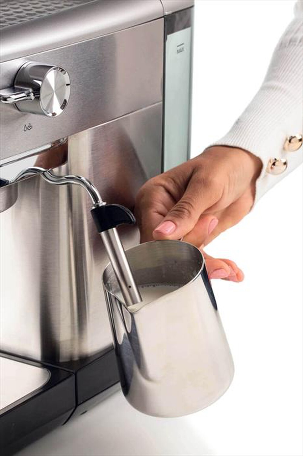 "ARIETE - 1381 Macchina da caffè espresso con manometro-Silver"