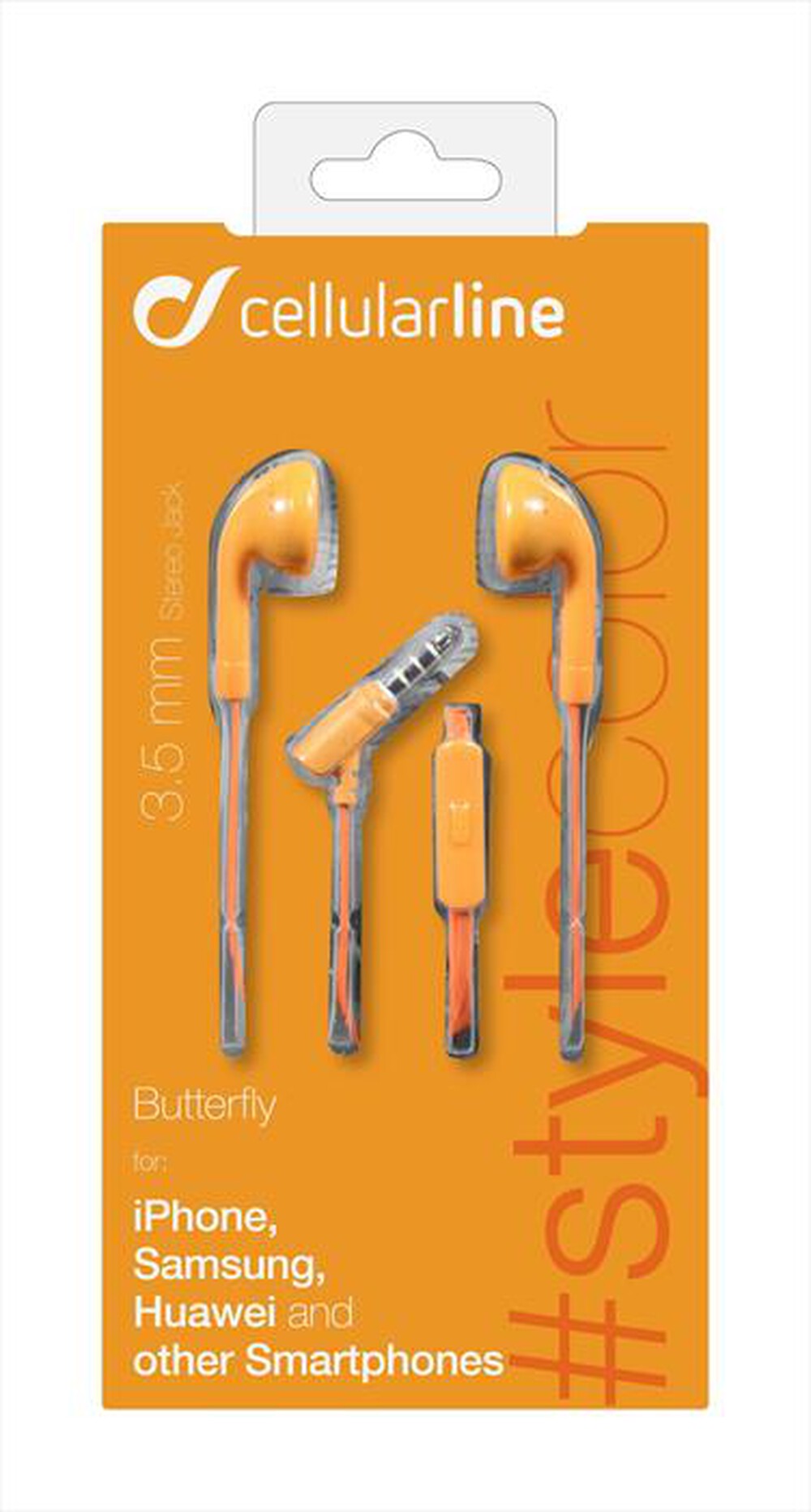"CELLULARLINE - BUTTERFLYSMARTO-Arancione"