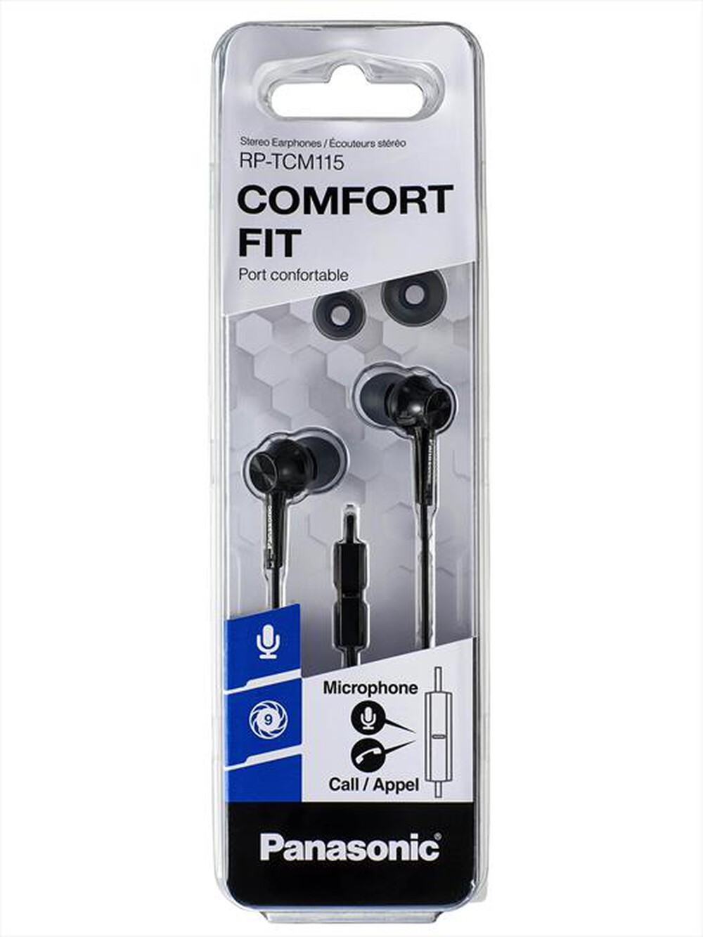 Immagine del prodotto PANASONIC - Auricolari in-ear con cavo RP-TCM115E-A-nero