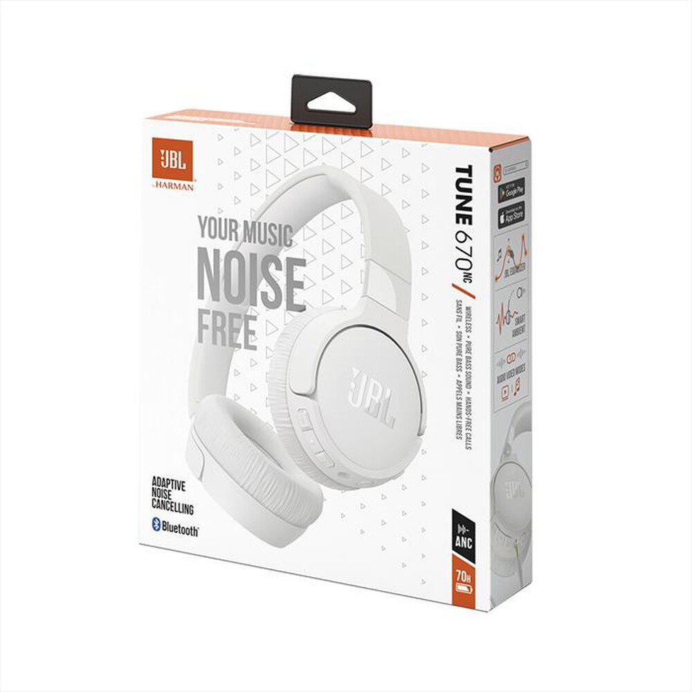 "JBL - Cuffia bluetooth TUNE 670NC-BIANCO"