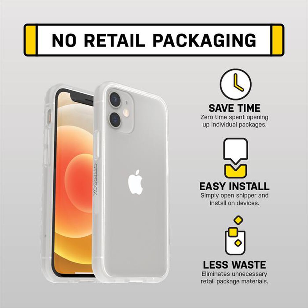 "OTTERBOX - REACT - CUSTODIA IPHONE 13 MINI/ 12 MINI - CLEAR-trasparente"